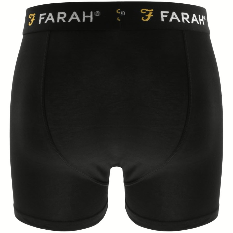 Alternative Image for ProductFarah Vintage Saginaw 3 Pack Boxer Shorts Black2
